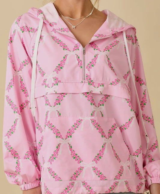 PREORDER Coquette Bow and Floral Windbreaker