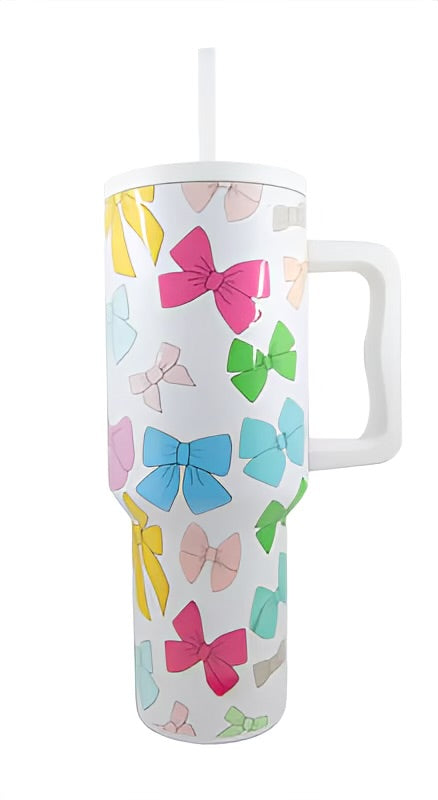 PREORDER Multicolored Coquette Bows 38oz Tumbler