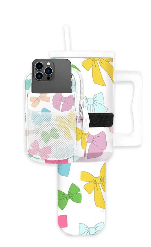 PREORDER Multicolored Coquette Bows Tumbler Zipper Pouch